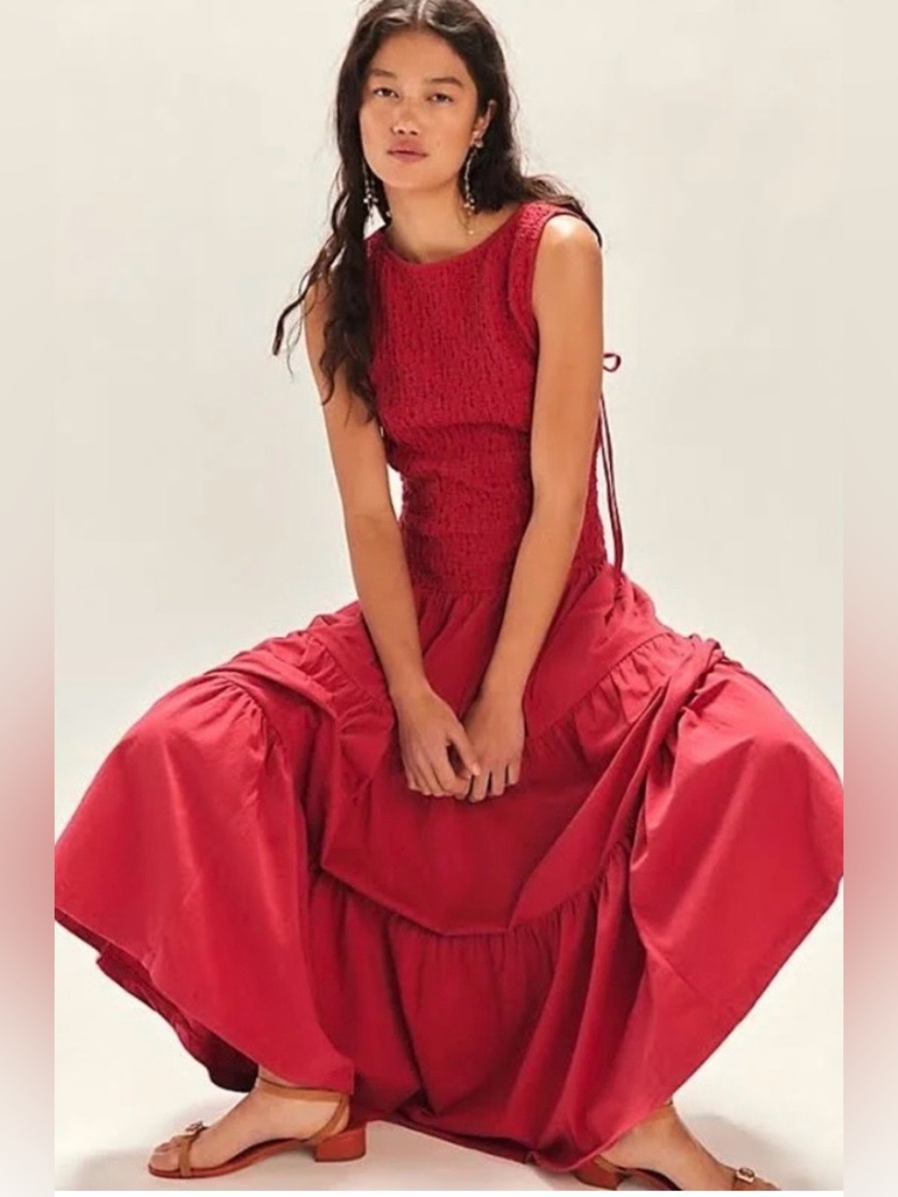 FREE PEOPLE by free-est Sterling Maxi Dress In July Red Size Small- NWT! - Picture 4 of 11